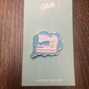 Blue and Pink Sewing Machine Pin